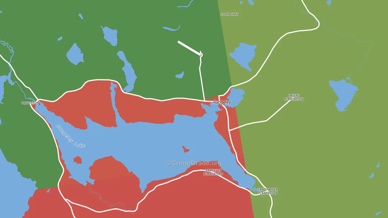 Rangeley, ME Map of Murder Rates