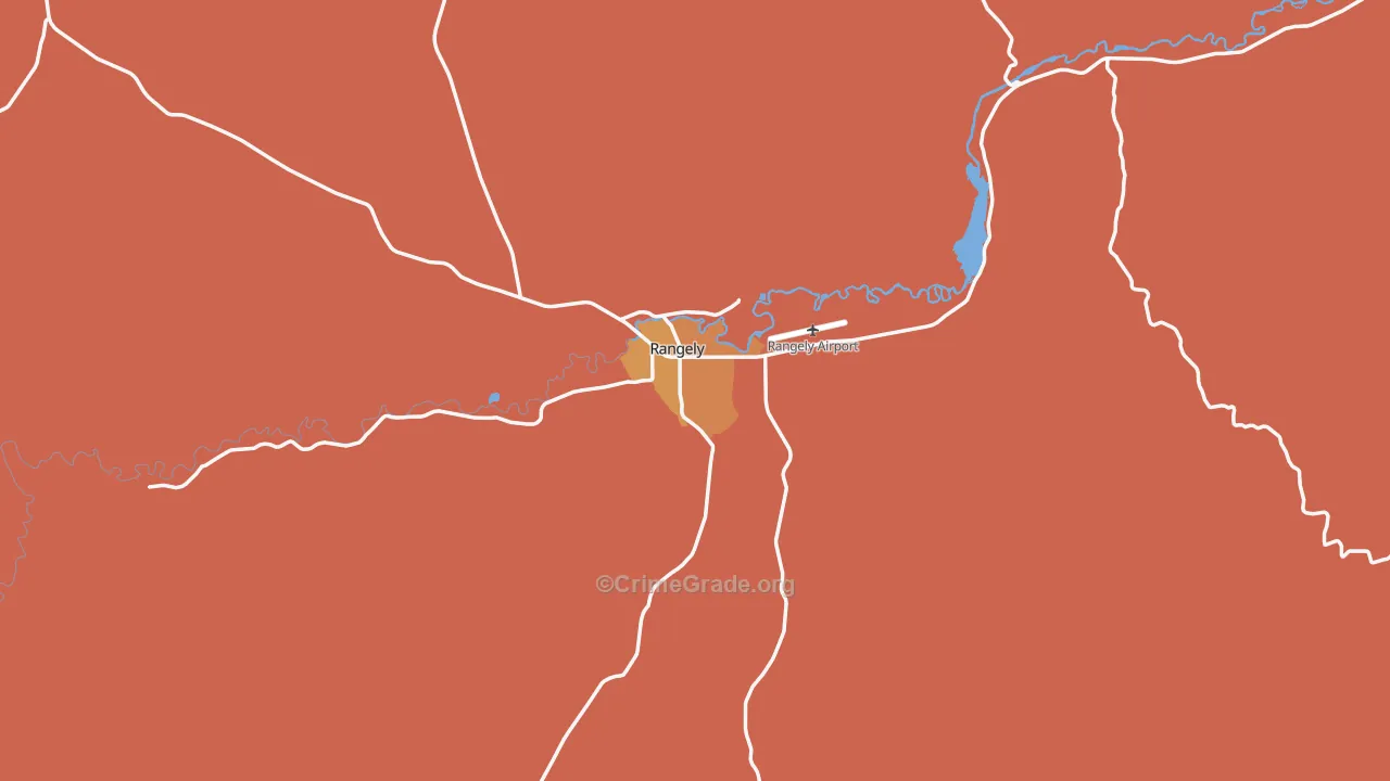 Rangely, CO Map of Murder Rates