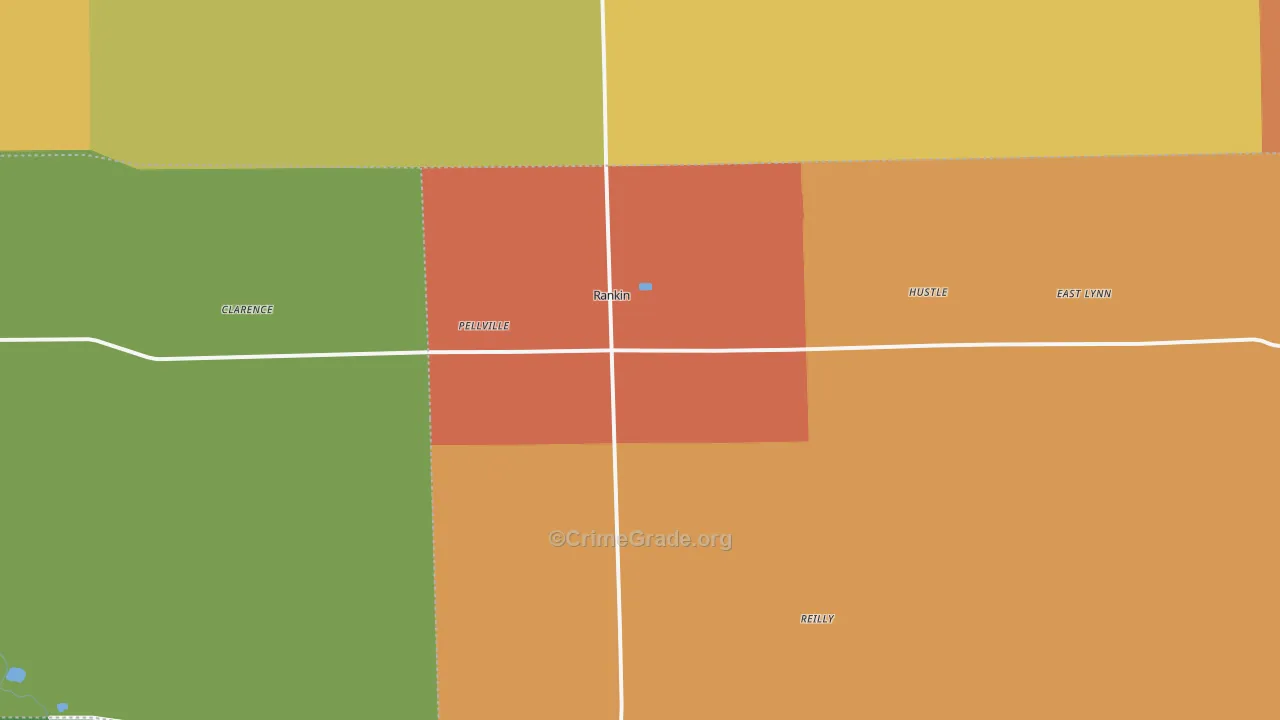 Rankin, IL Map of Murder Rates