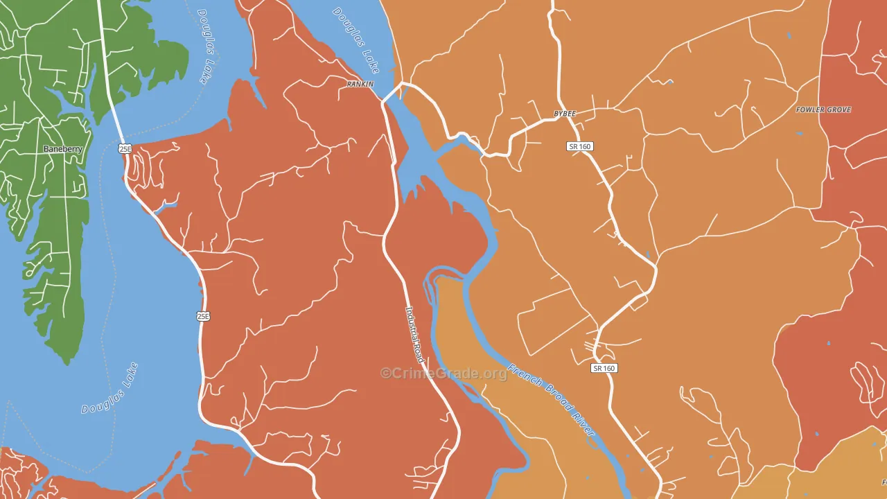 Rankin, TN Map of Murder Rates