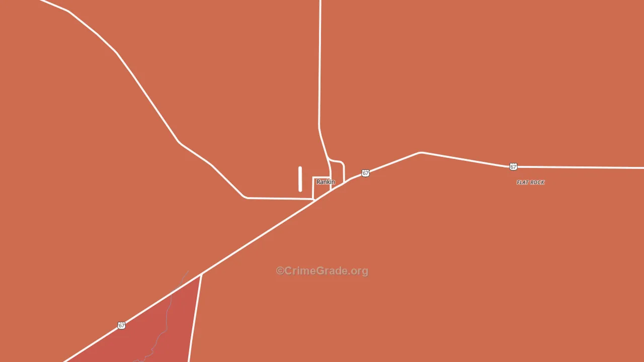 Rankin, TX Map of Murder Rates