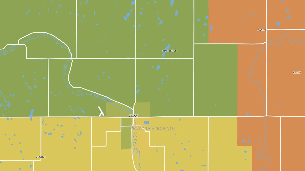Ransom County, ND Map of Murder Rates