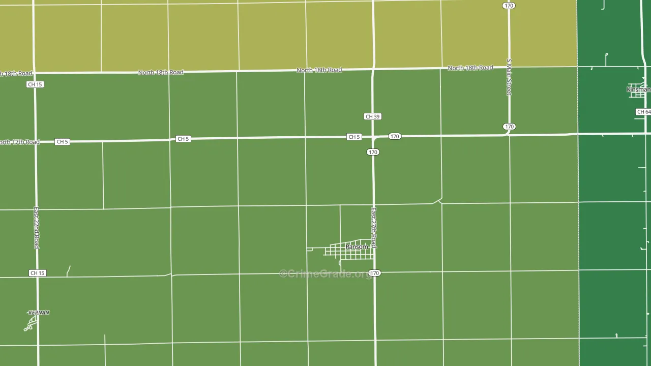 Ransom, IL Map of Murder Rates