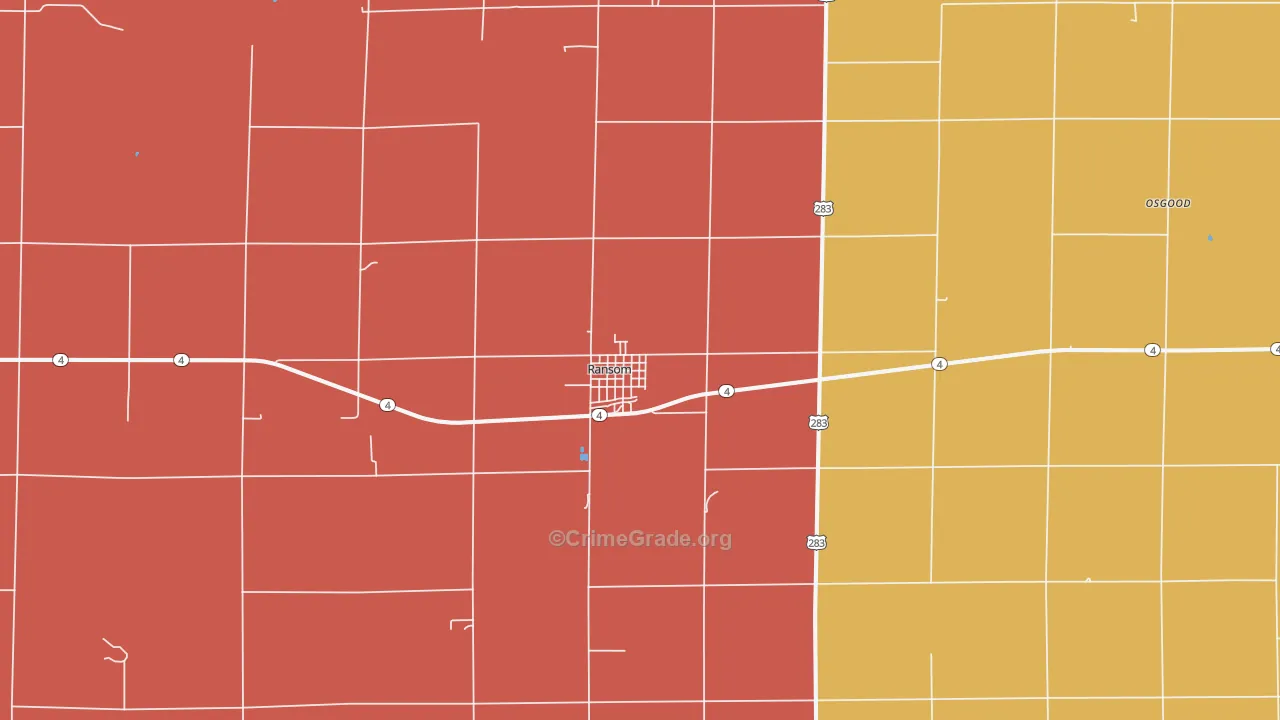 Ransom, KS Map of Murder Rates