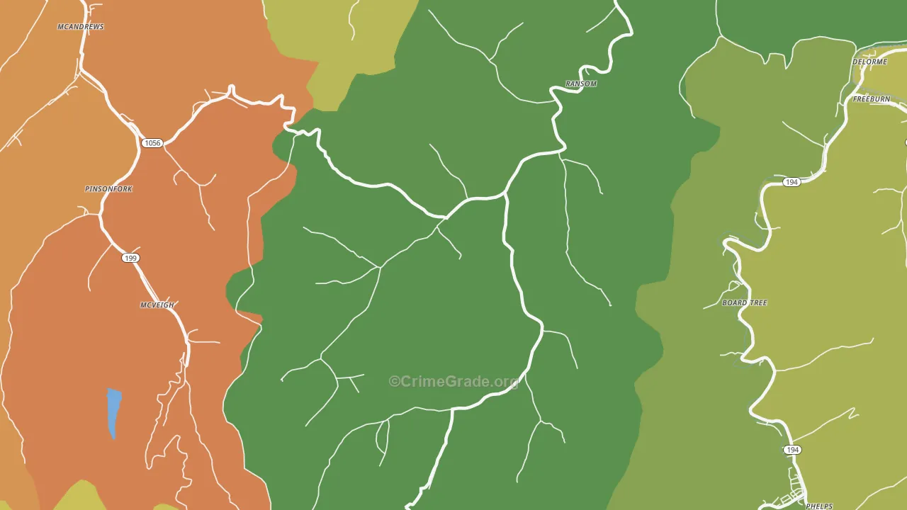 Ransom, KY Map of Murder Rates