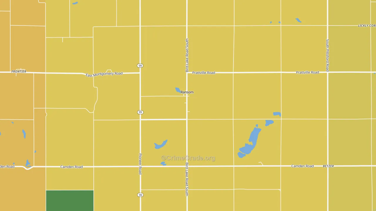 Ransom, MI Map of Murder Rates