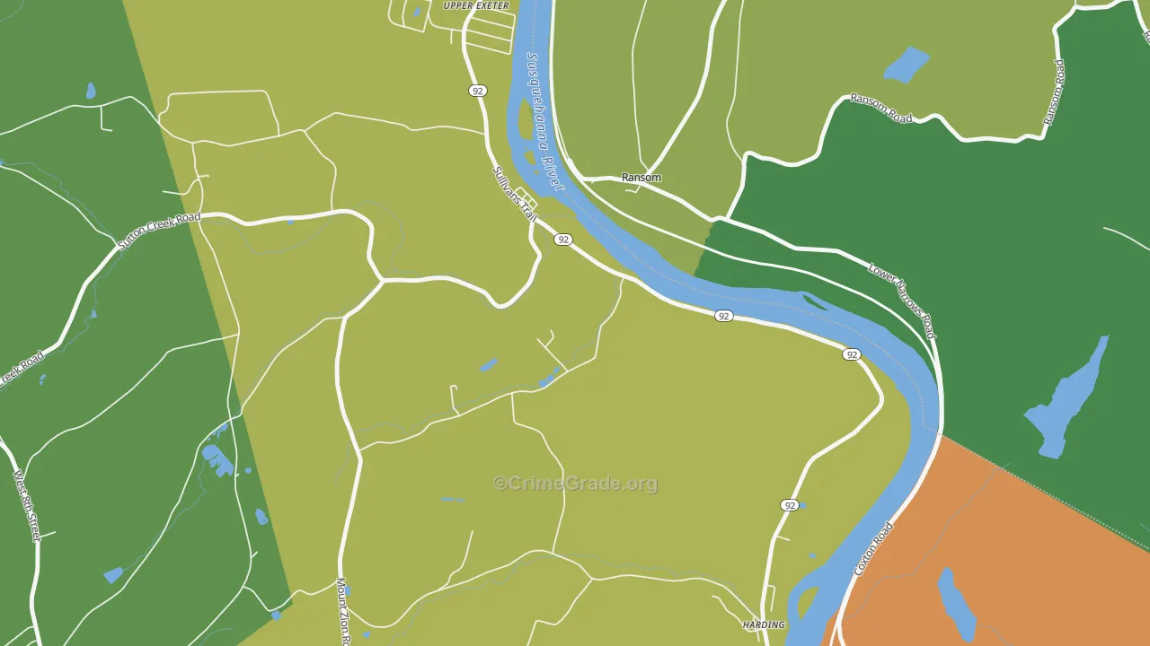 Ransom, PA Map of Murder Rates