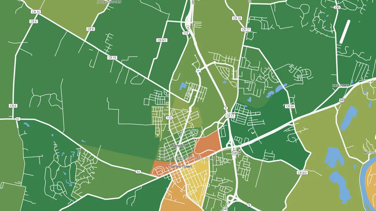 Ranson, WV Map of Murder Rates