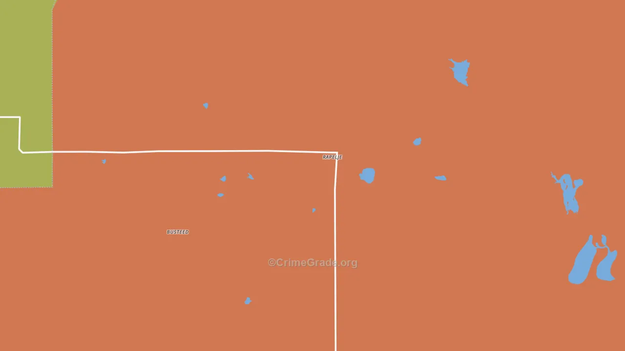 Rapelje, MT Map of Murder Rates