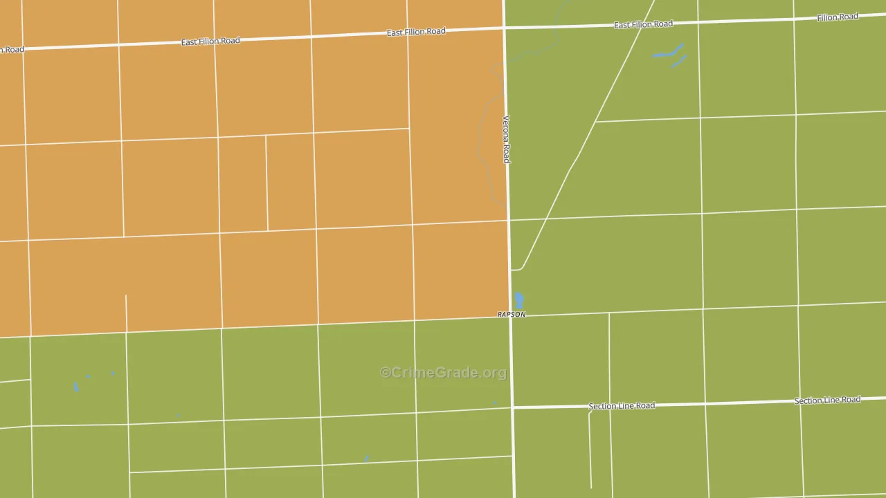 Rapson, MI Map of Murder Rates