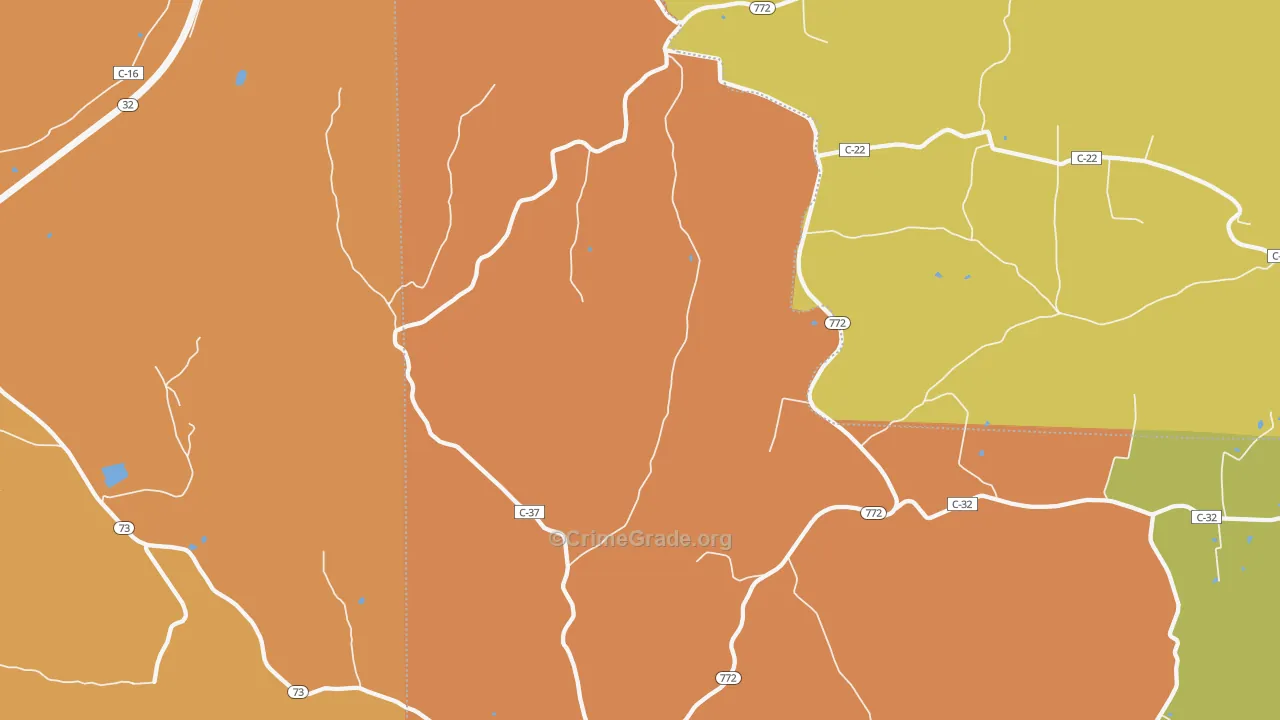 Rarden, OH Map of Murder Rates