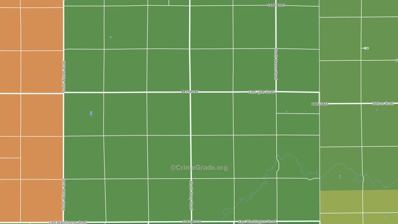 Rathbone, MI Map of Murder Rates