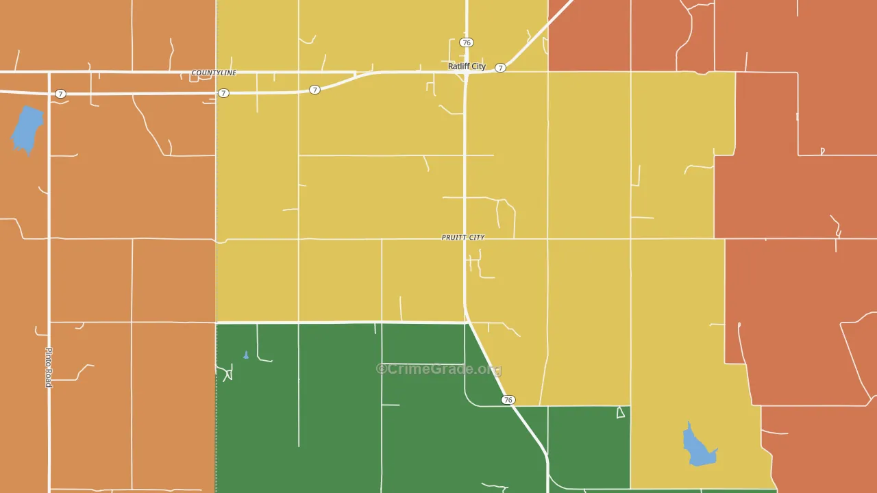 Ratliff City, OK Map of Murder Rates