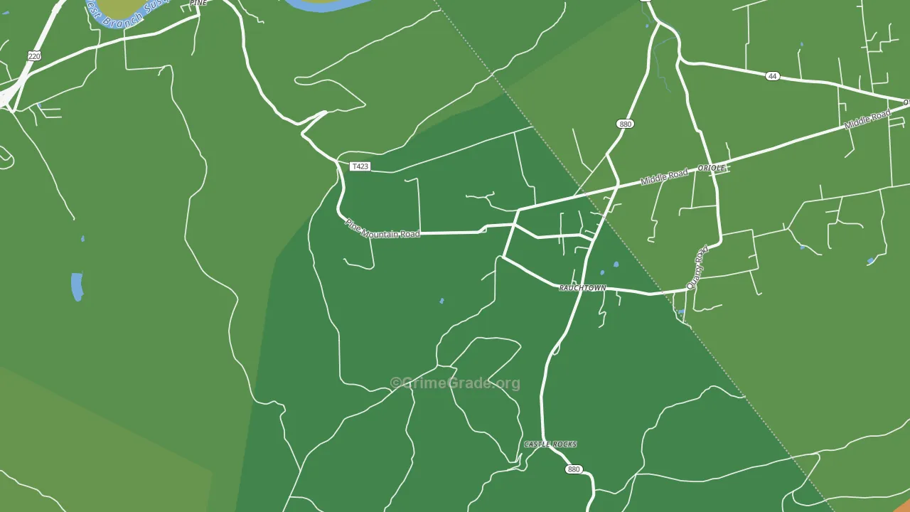 Rauchtown, PA Map of Murder Rates
