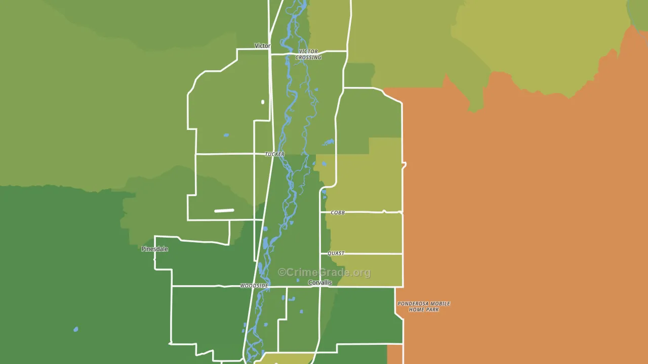 Ravalli County, MT Map of Murder Rates