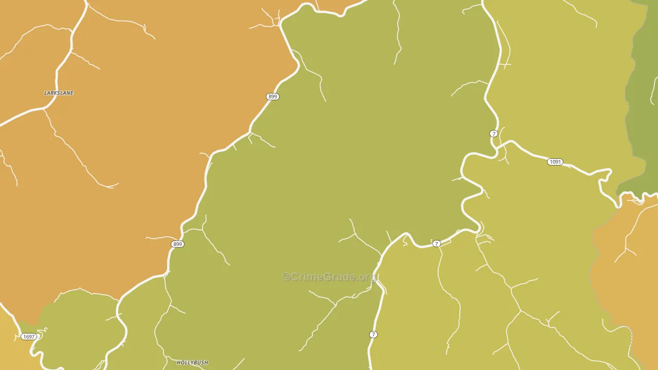 Raven, KY Map of Murder Rates