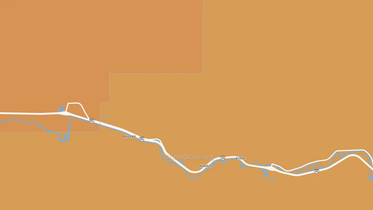 Ravenna, MT Map of Murder Rates