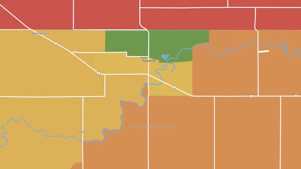 Ravenna, NE Map of Murder Rates