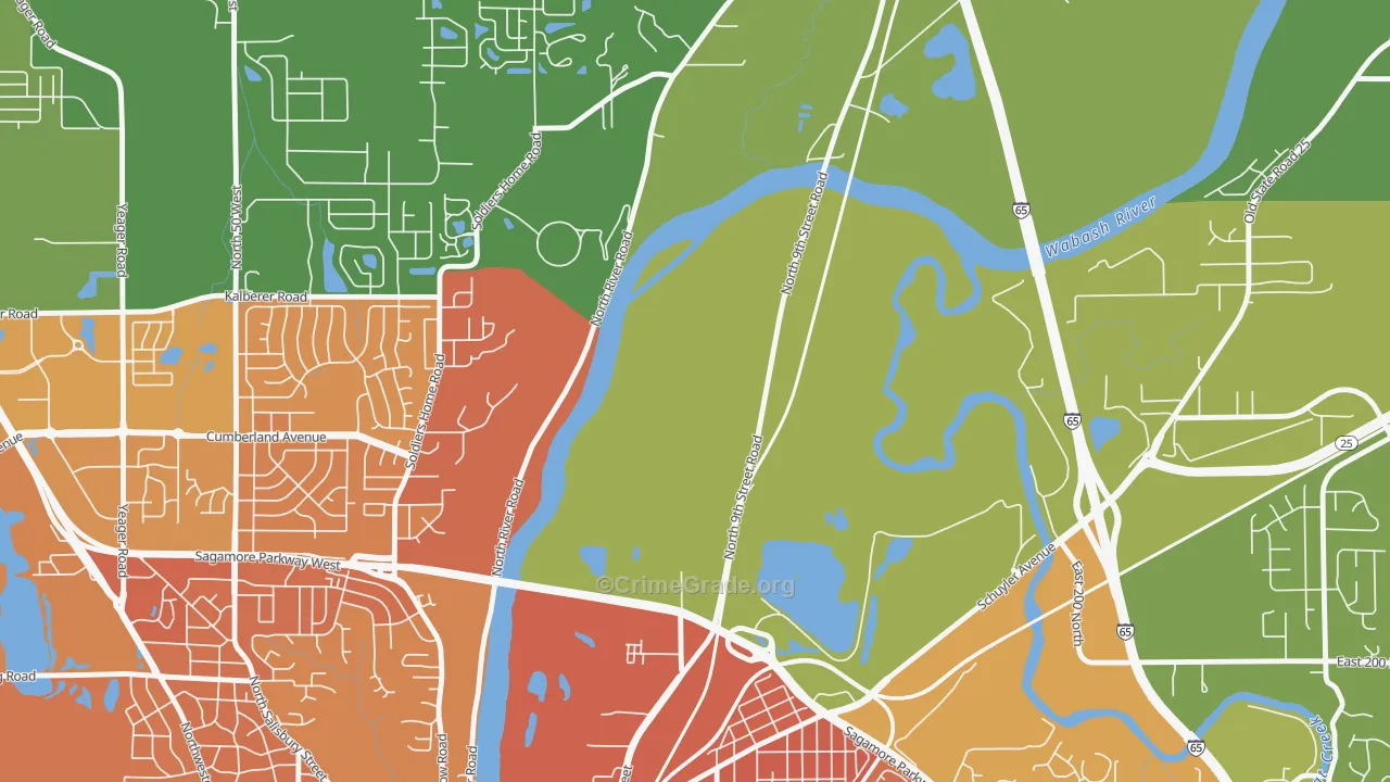 Ravinamy, IN Map of Murder Rates