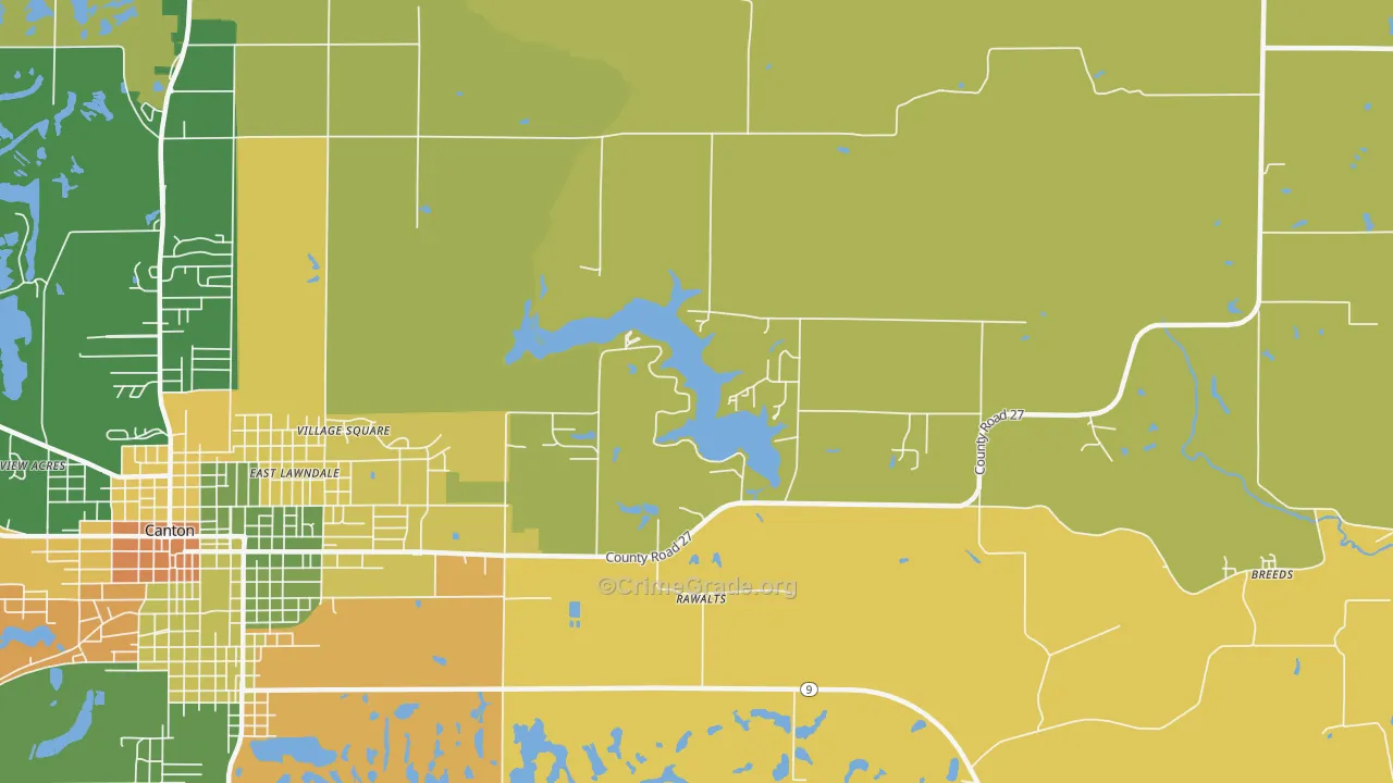 Rawalts, IL Map of Murder Rates