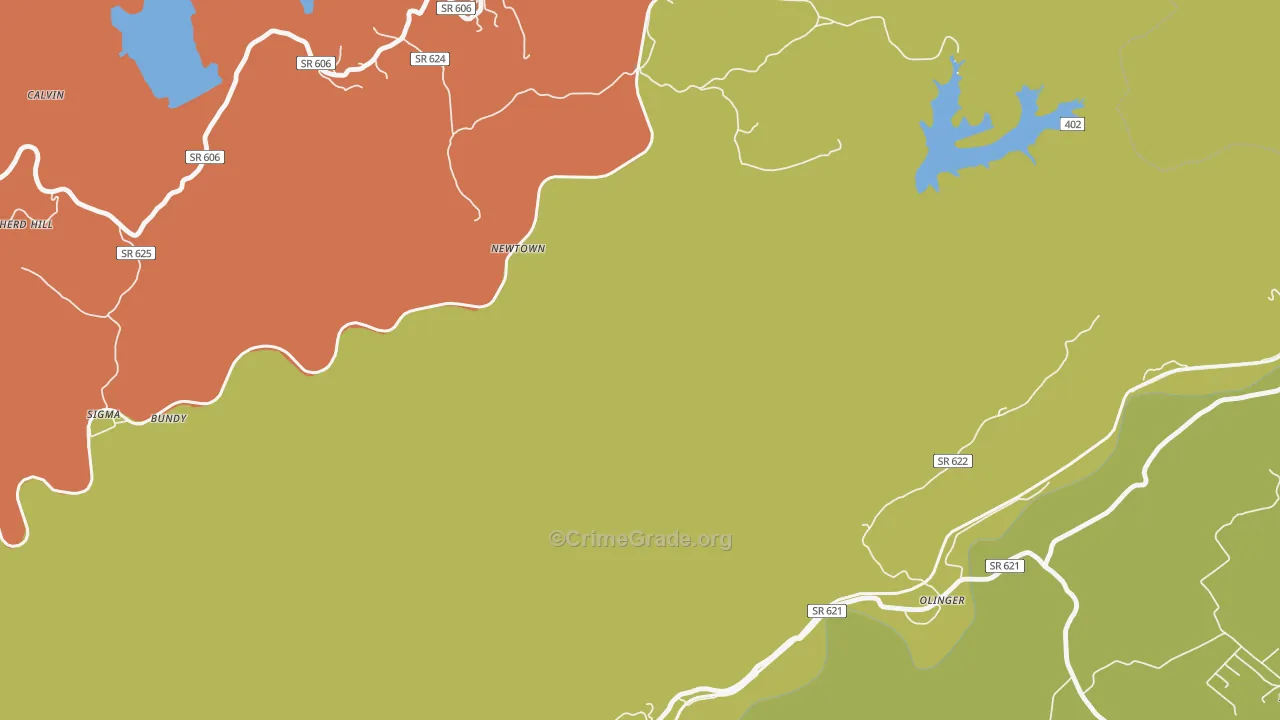 Rawhide, VA Map of Murder Rates