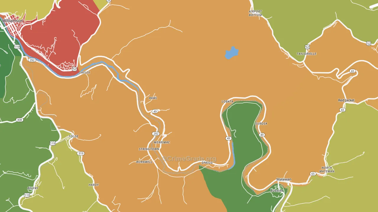 Rawl, WV Map of Murder Rates