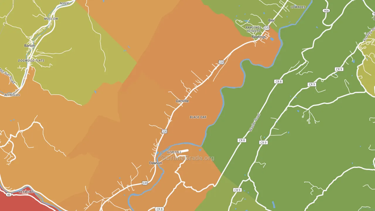 Rawlings, MD Map of Murder Rates