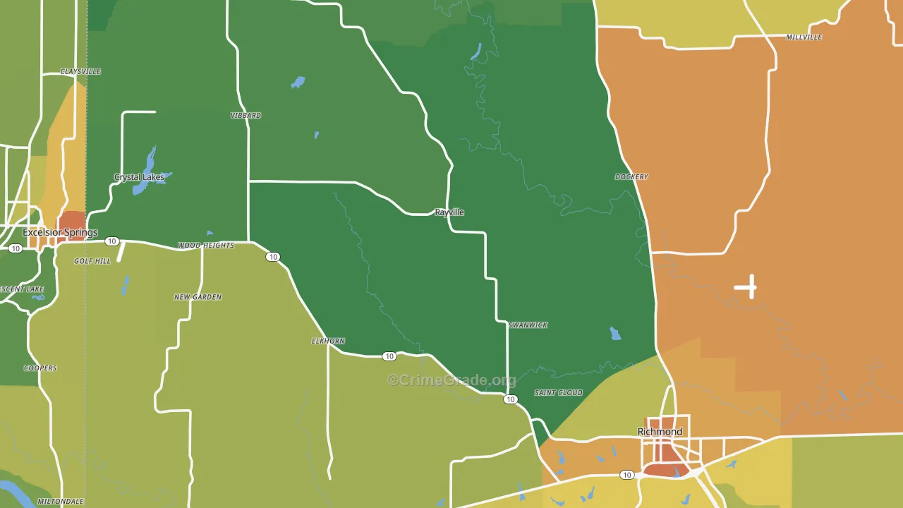 Ray County, MO Map of Murder Rates
