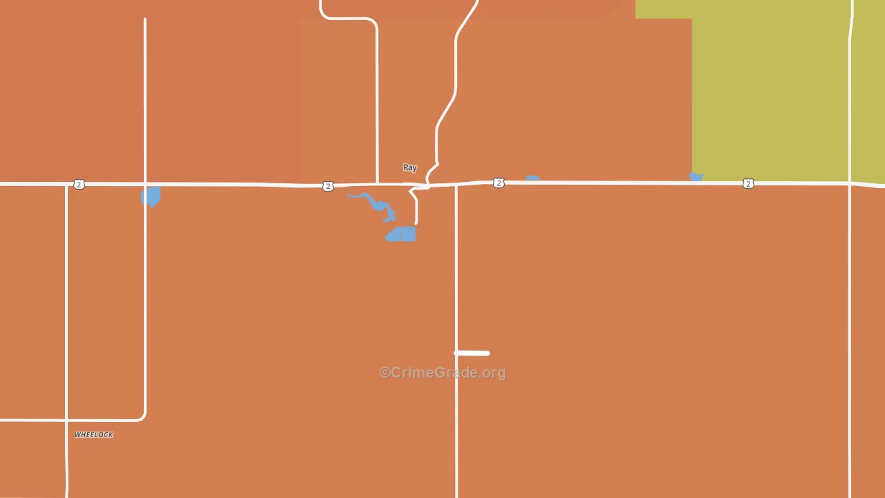 Ray, ND Map of Murder Rates