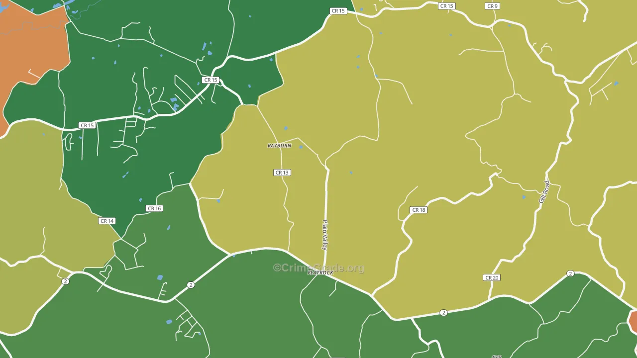 Rayburn, WV Map of Murder Rates