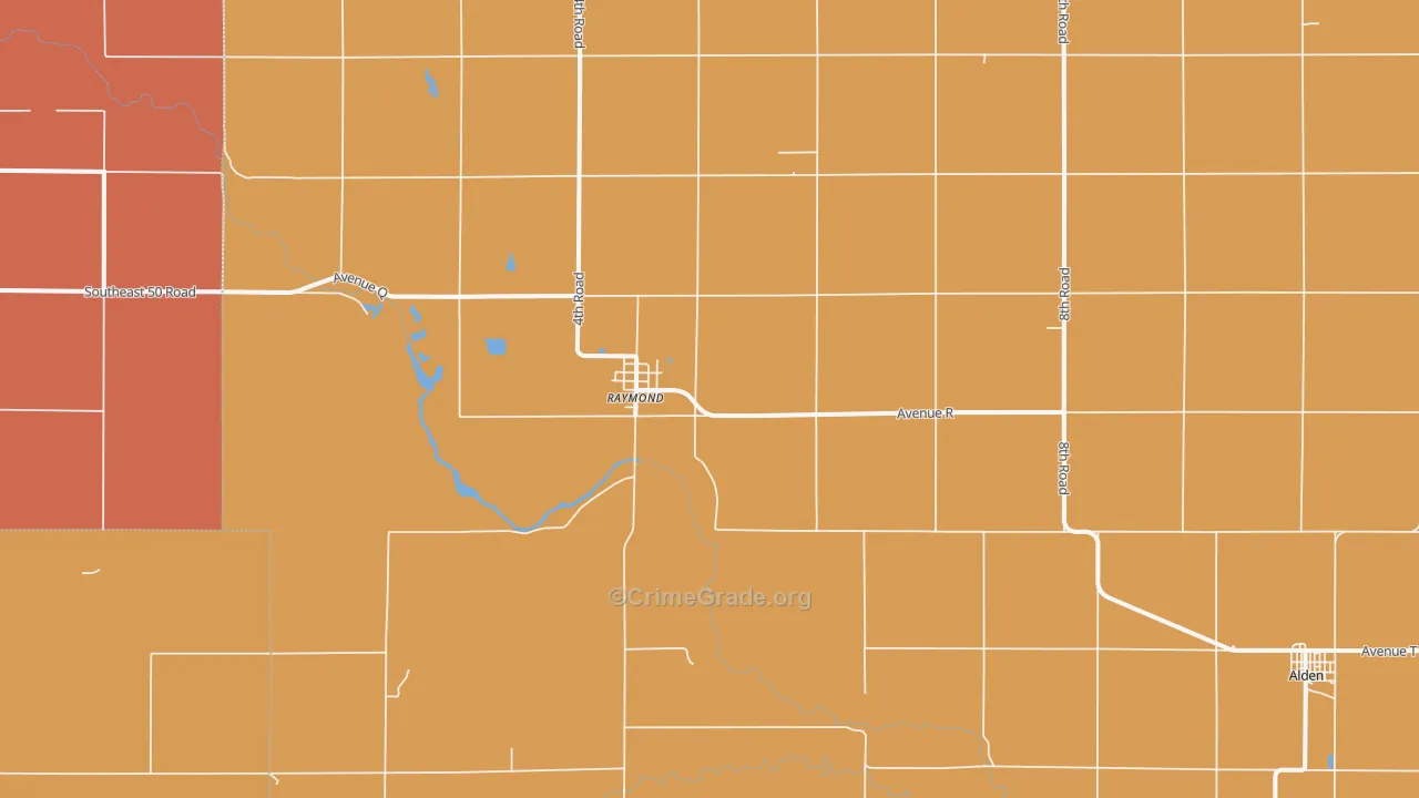 Raymond, KS Map of Murder Rates
