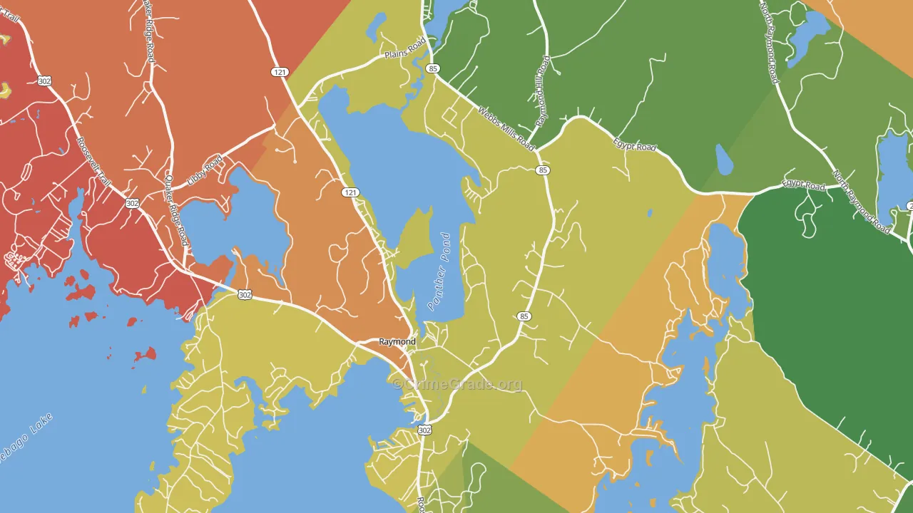 Raymond, ME Map of Murder Rates