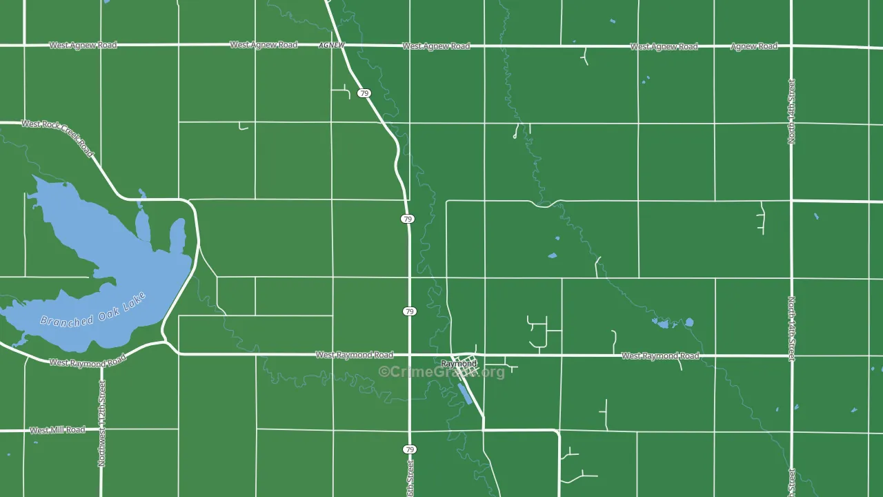 Raymond, NE Map of Murder Rates