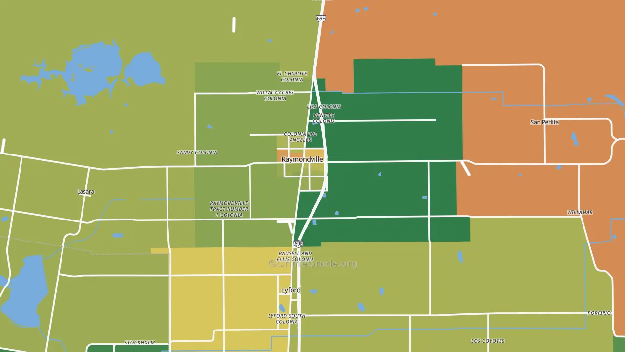 Raymondville, TX Map of Murder Rates
