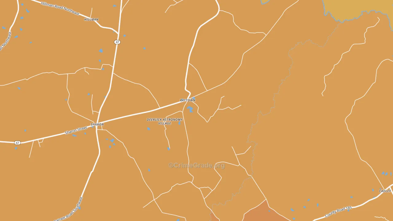 Raytown, GA Map of Murder Rates