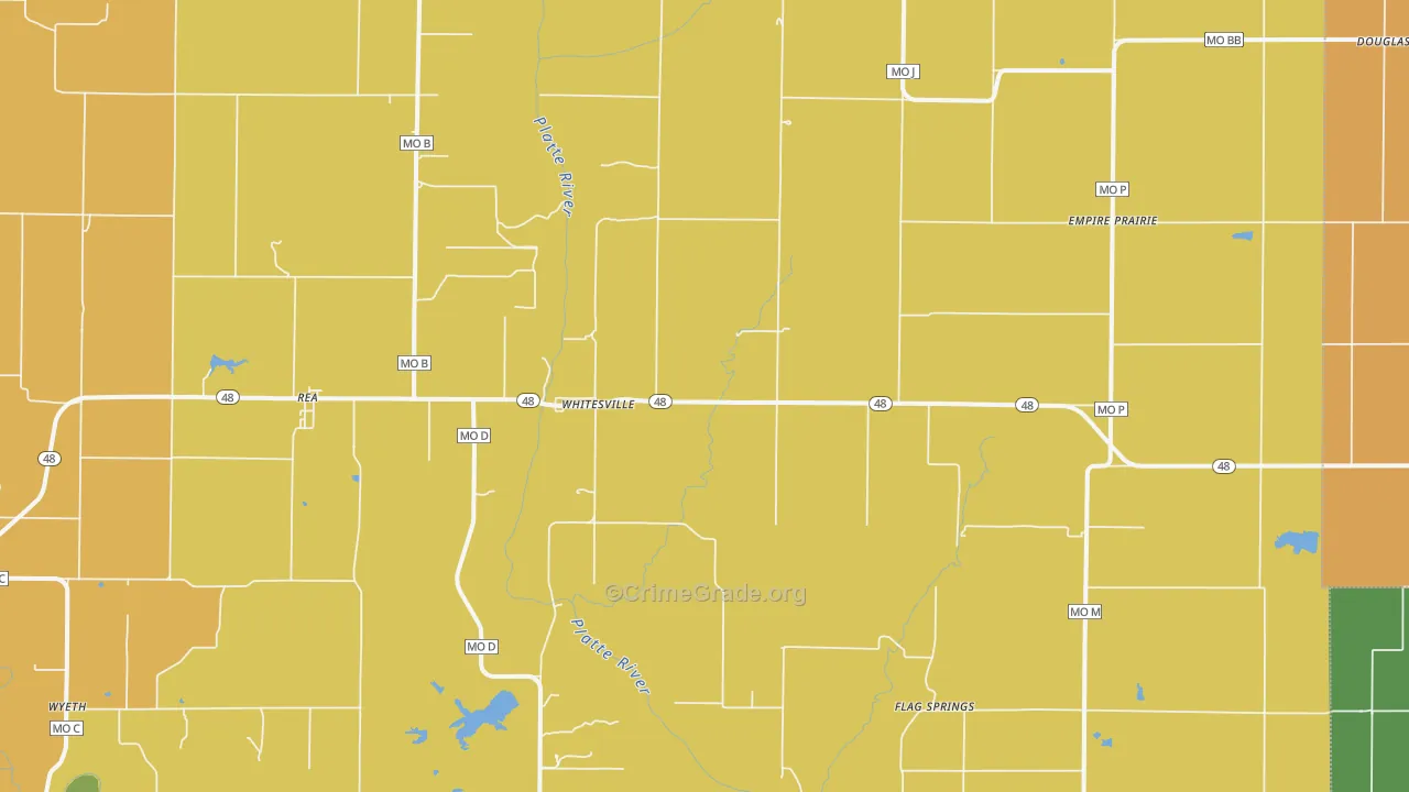 Rea, MO Map of Murder Rates