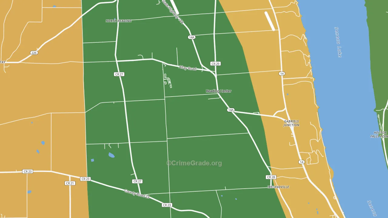 Reading Center, NY Map of Murder Rates