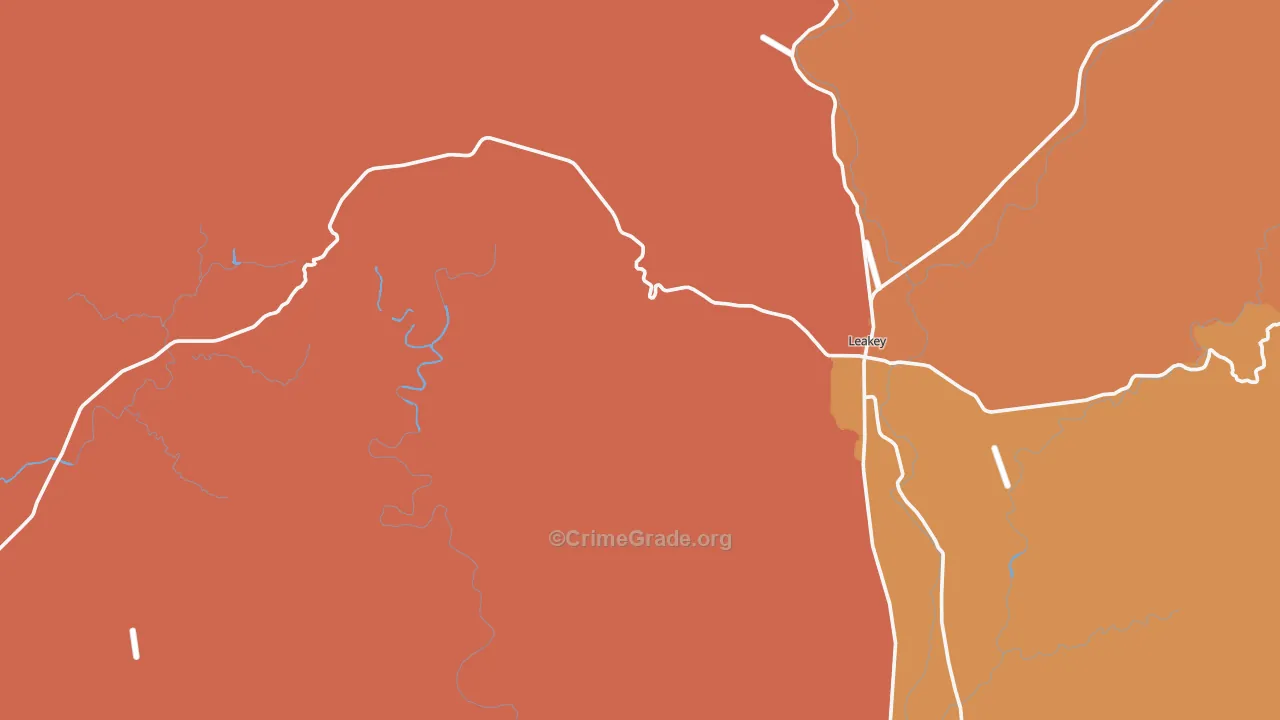 Real County, TX Map of Murder Rates