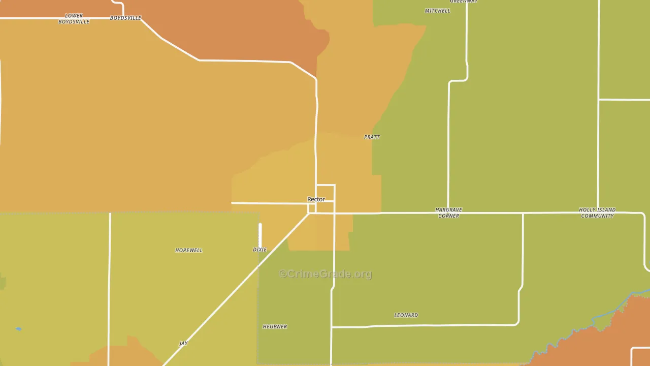 Rector, AR Map of Murder Rates