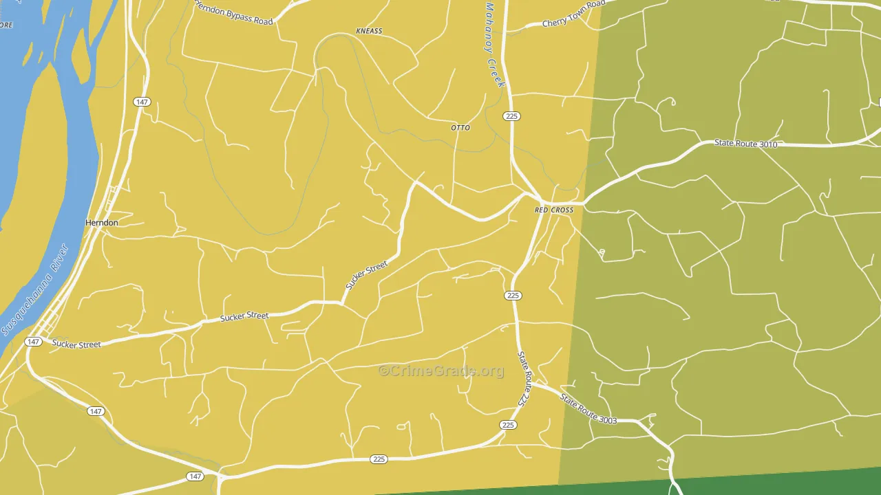 Red Cross, PA Map of Murder Rates