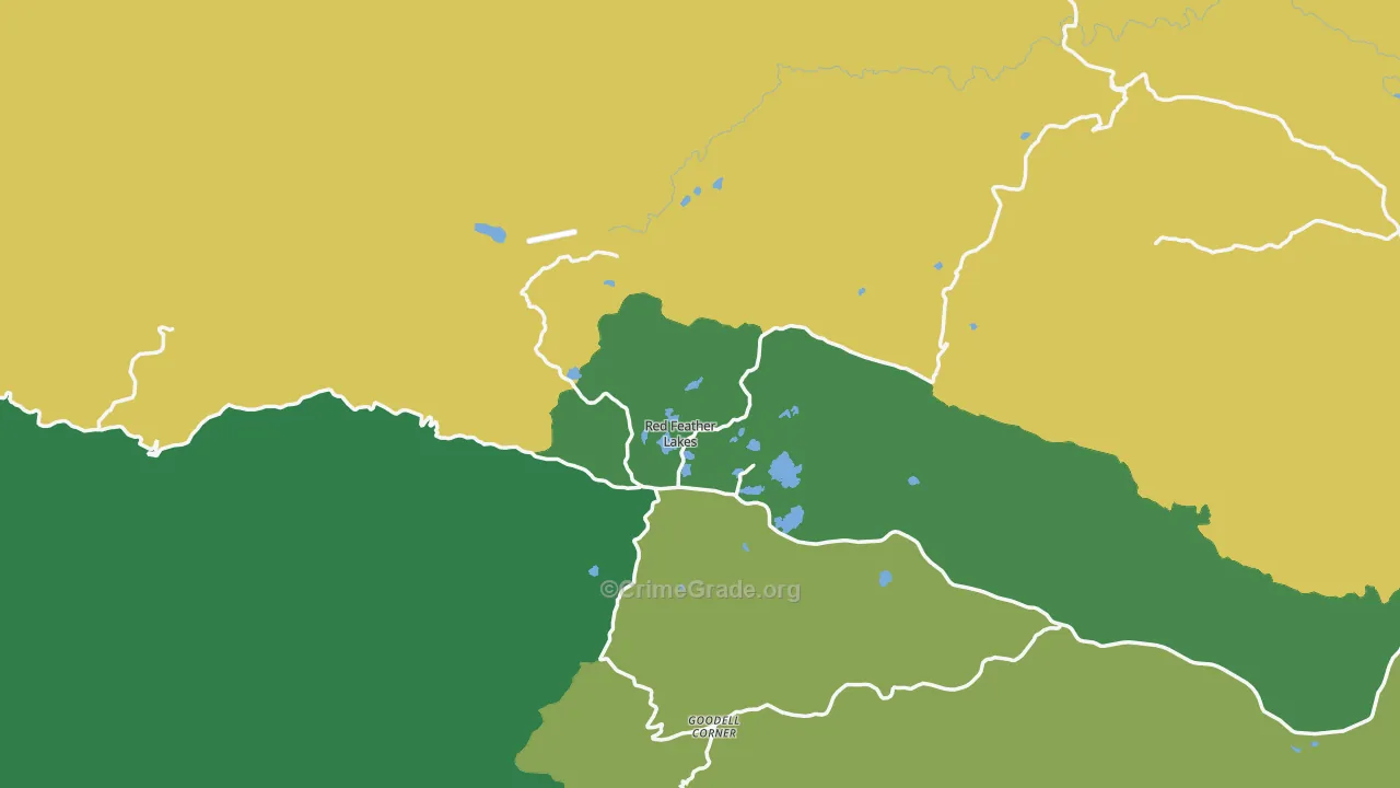 Red Feather Lakes, CO Map of Murder Rates