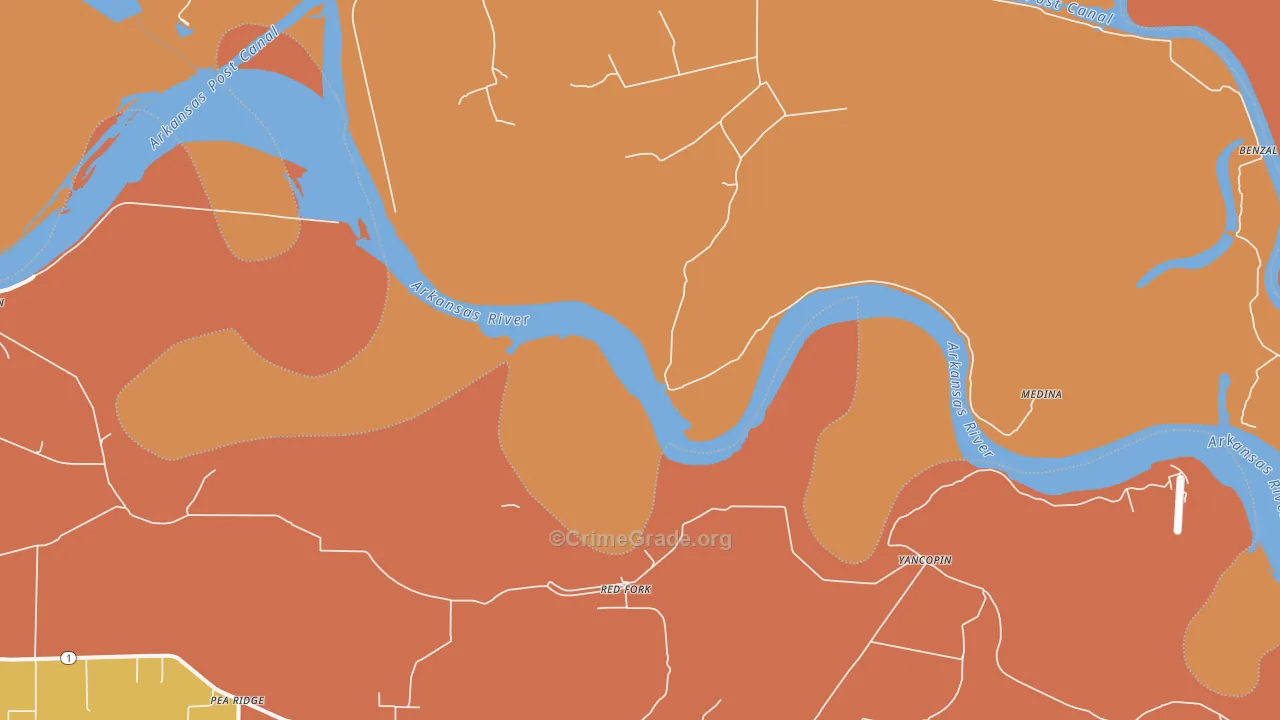 Red Fork, AR Map of Murder Rates