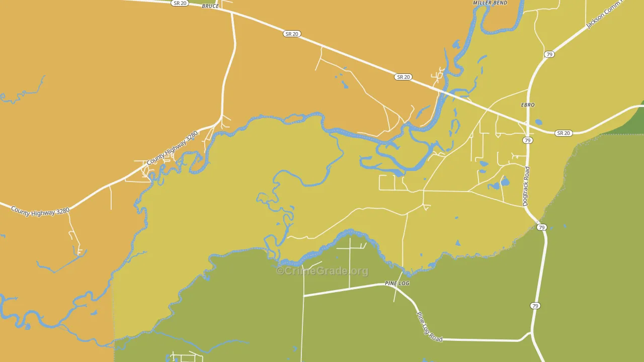 Red Head, FL Map of Murder Rates