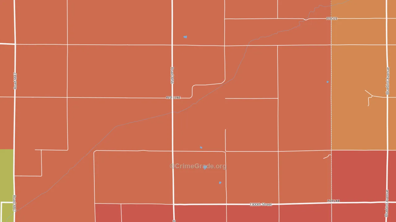 Red Line, IA Map of Murder Rates