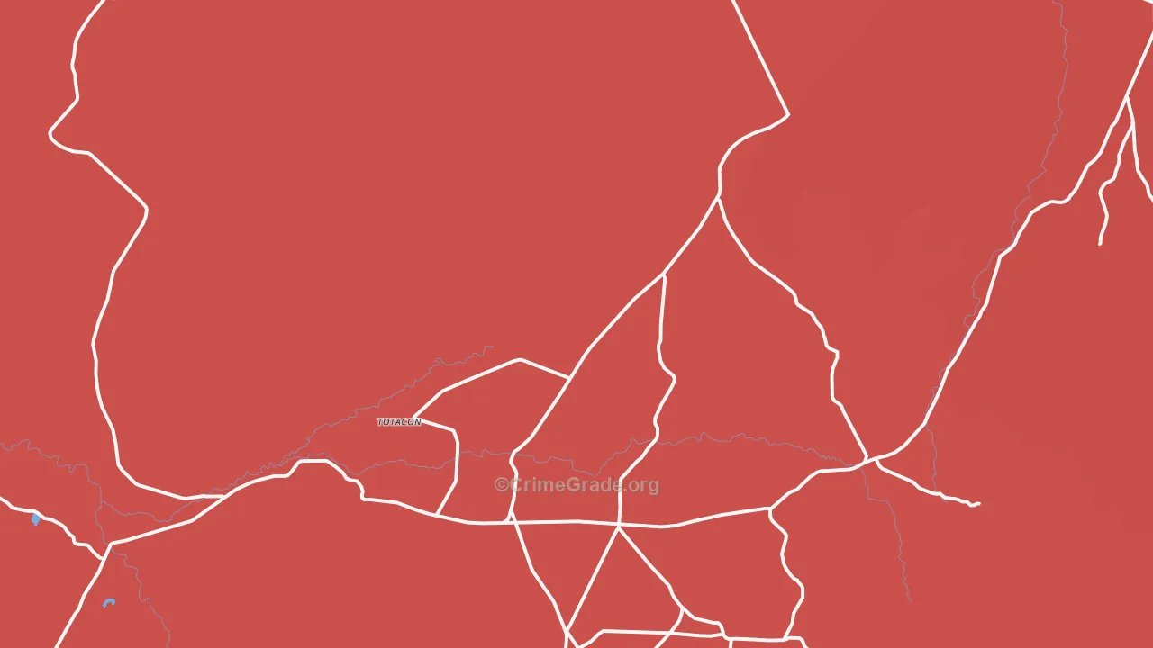 Red Mesa, AZ Map of Murder Rates
