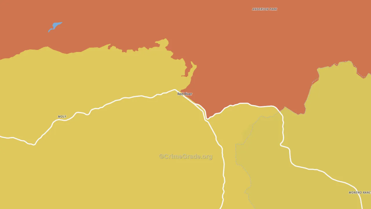 Red River, NM Map of Murder Rates