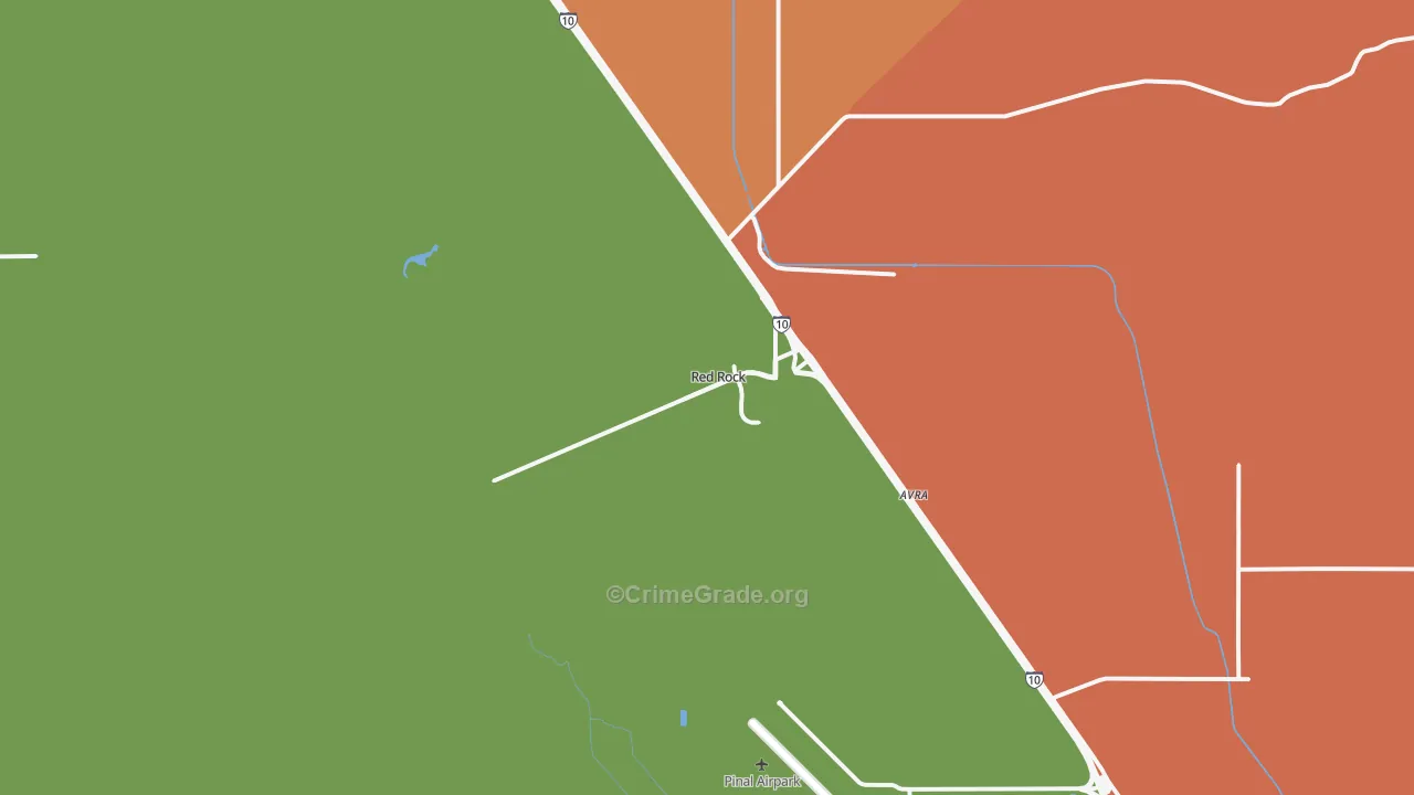 Red Rock, AZ Map of Murder Rates
