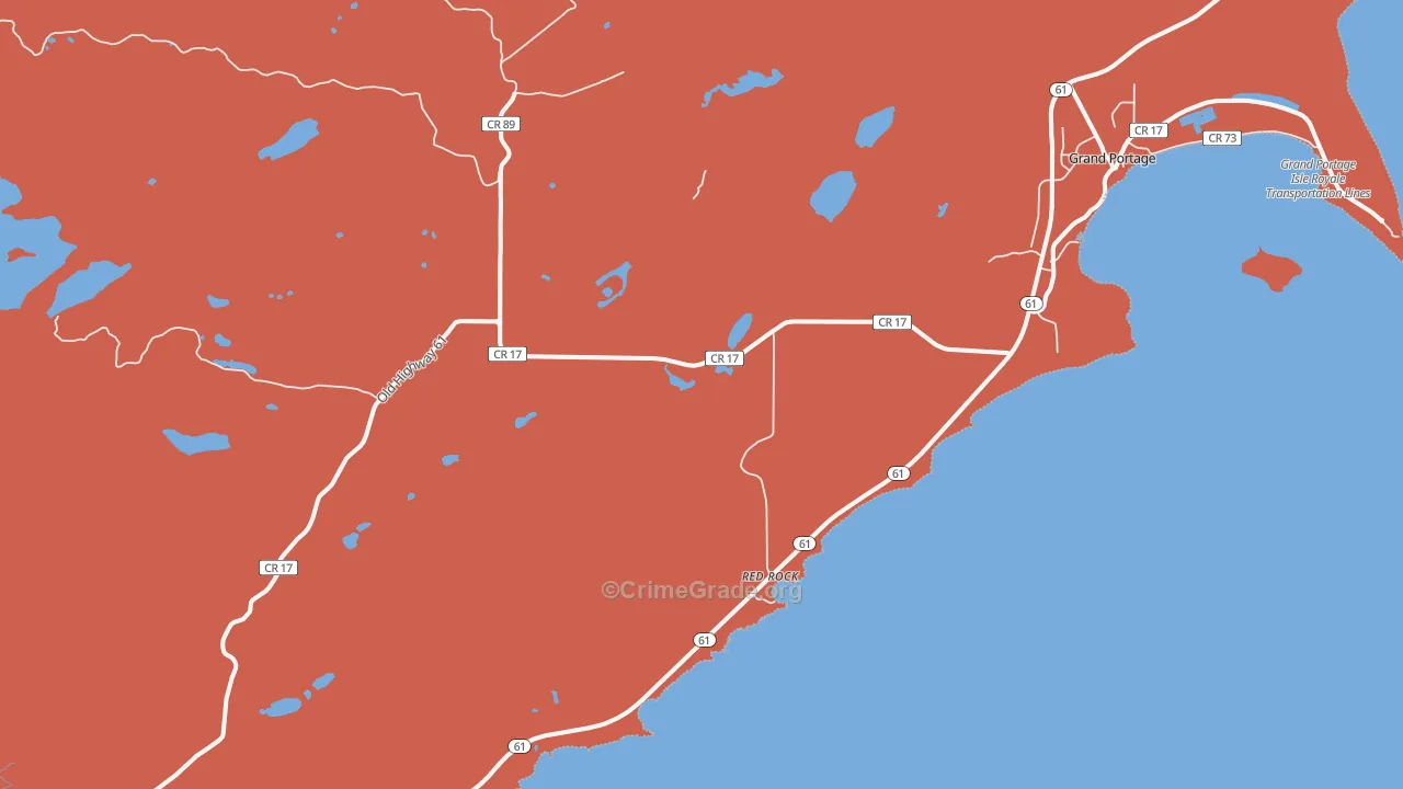 Red Rock, MN Map of Murder Rates