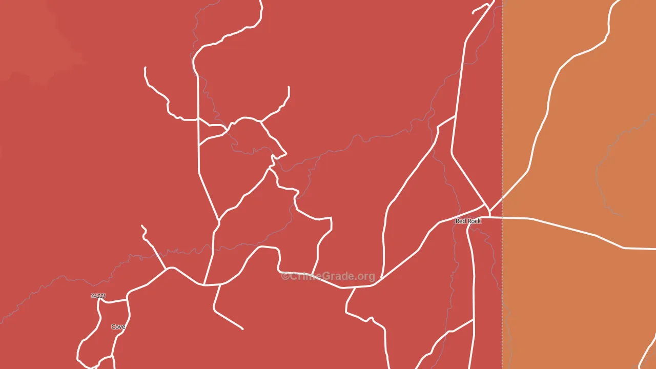 Red Valley, AZ Map of Murder Rates