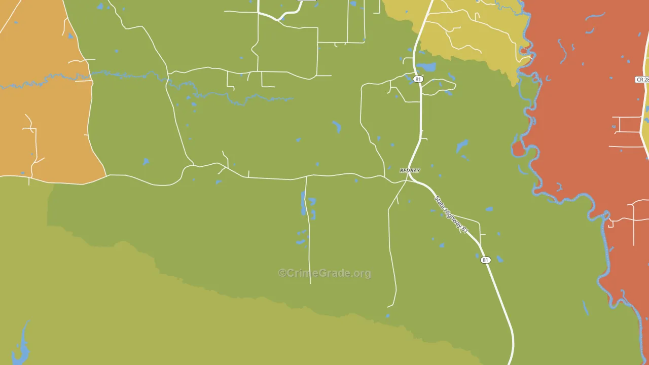 Redbay, FL Map of Murder Rates